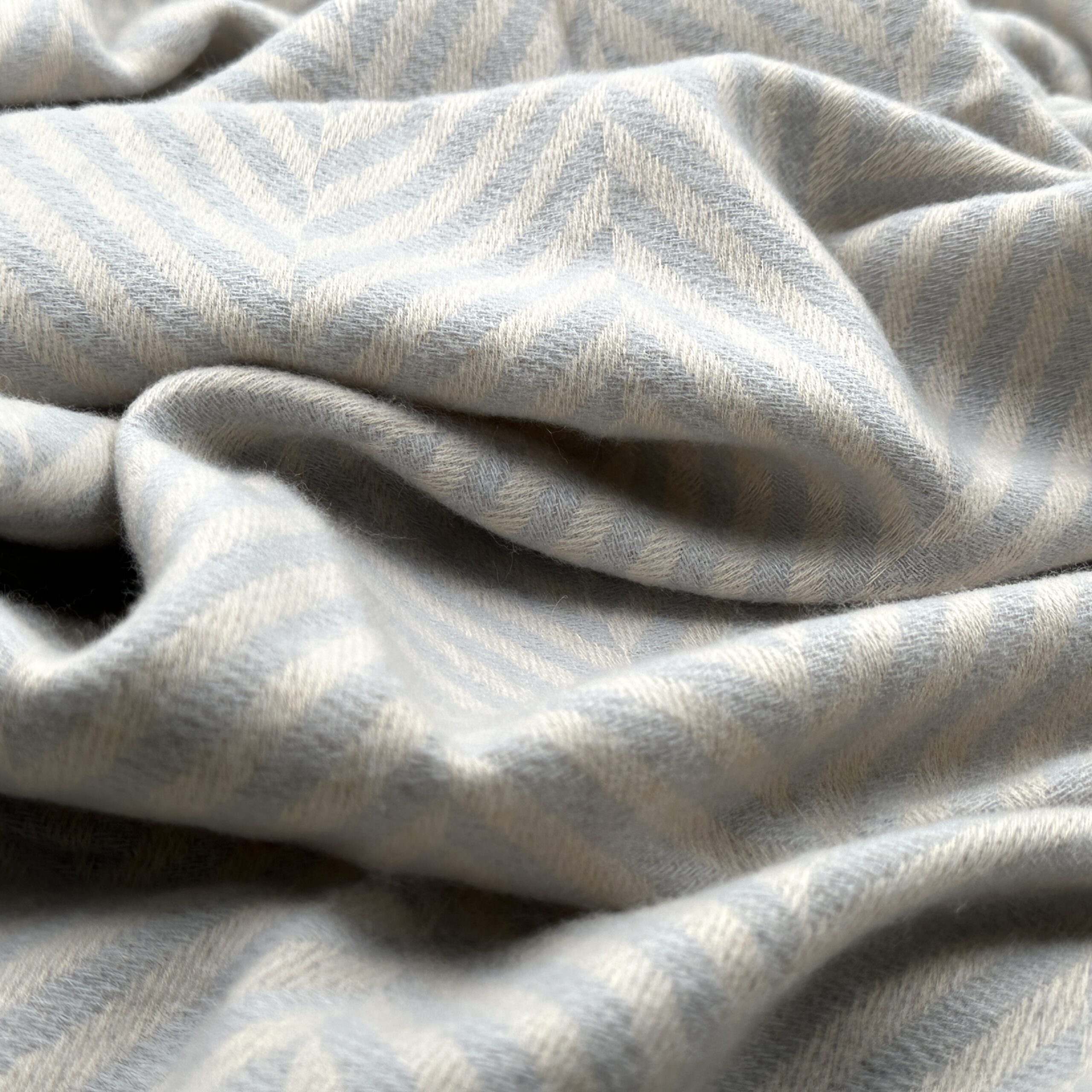 Étole Laine Chevron Ciel