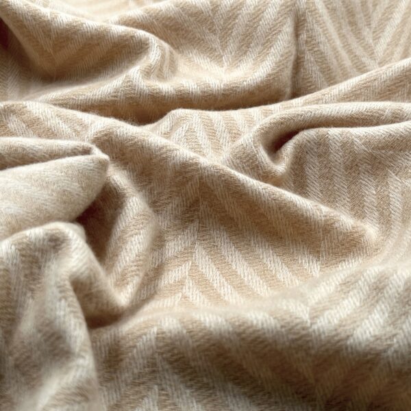 Sand Chevron Wool Stole