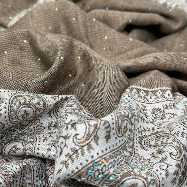 Étole Cachemire Paisley Bronze