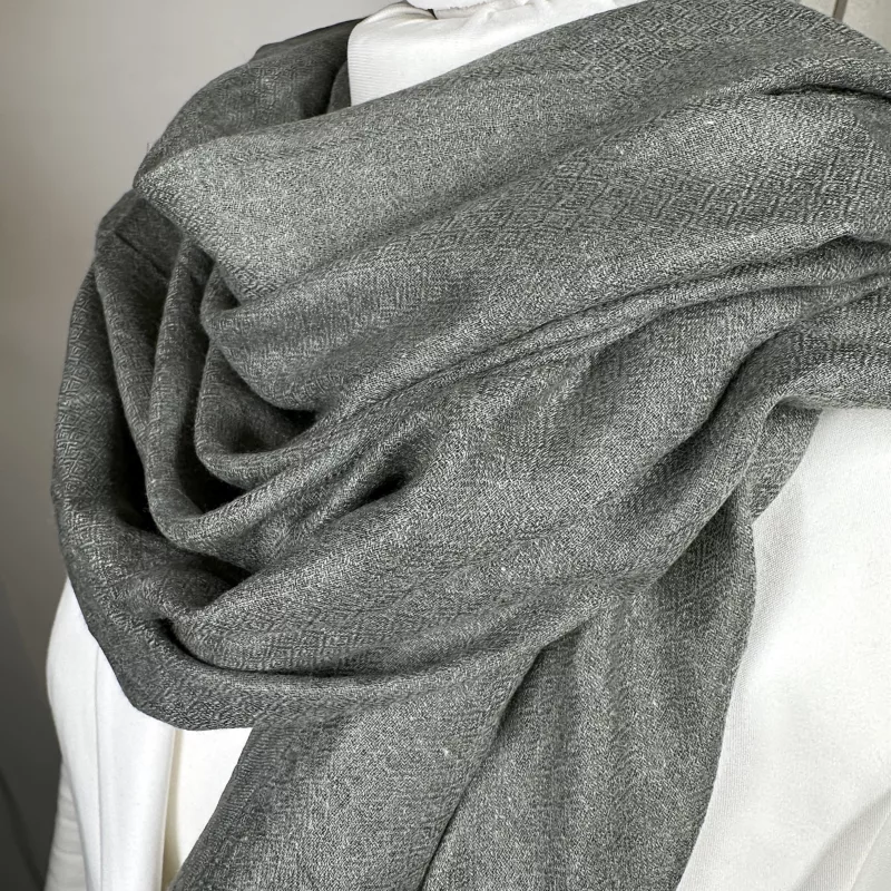 Khaki Cashmere Stole - Image 3