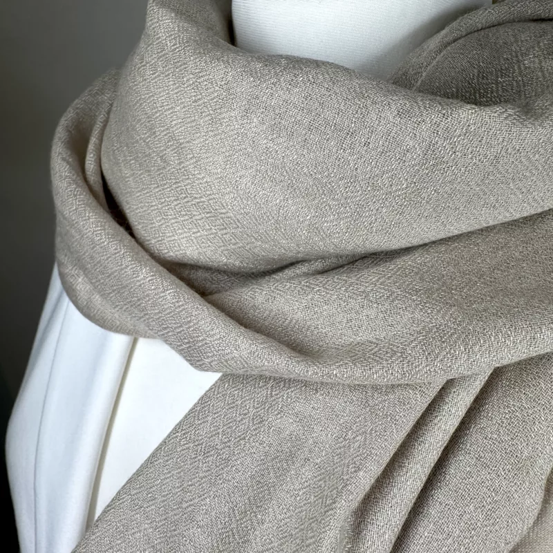 Étole Cachemire Noisette – Image 3